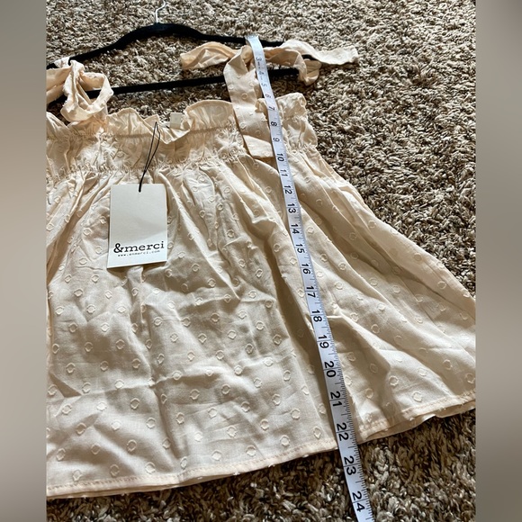 Limelush &merci cream Swiss dot tank top new S - Picture 11 of 11